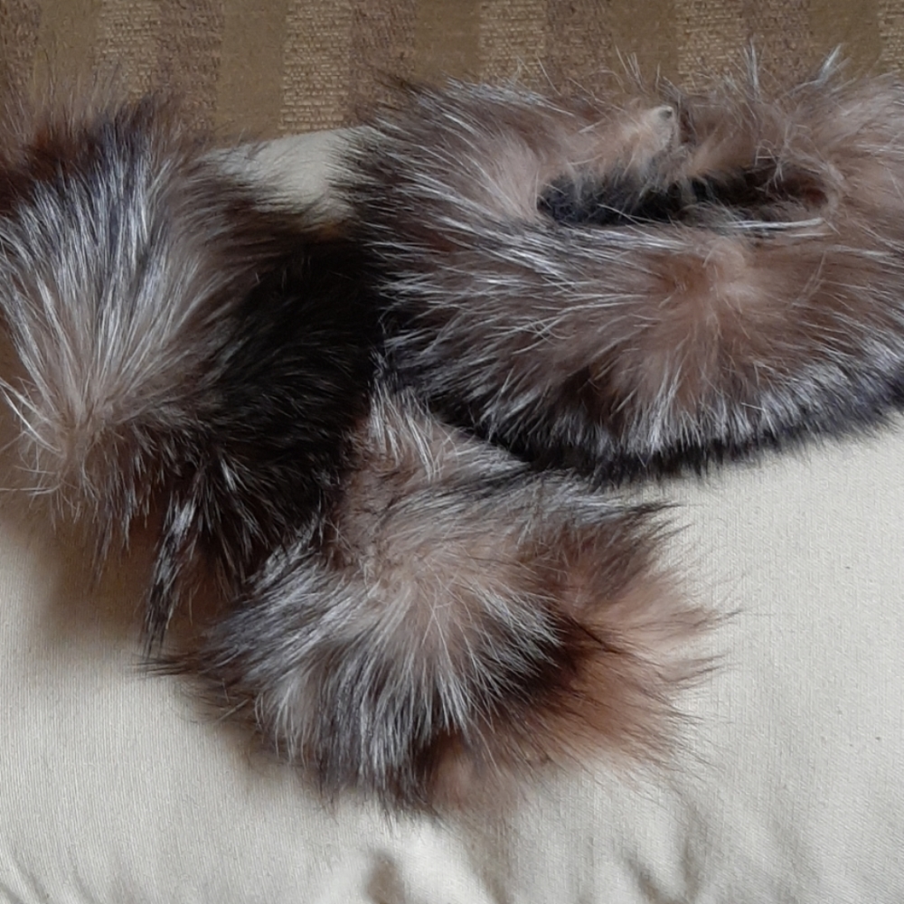 Real fox fur cuffs